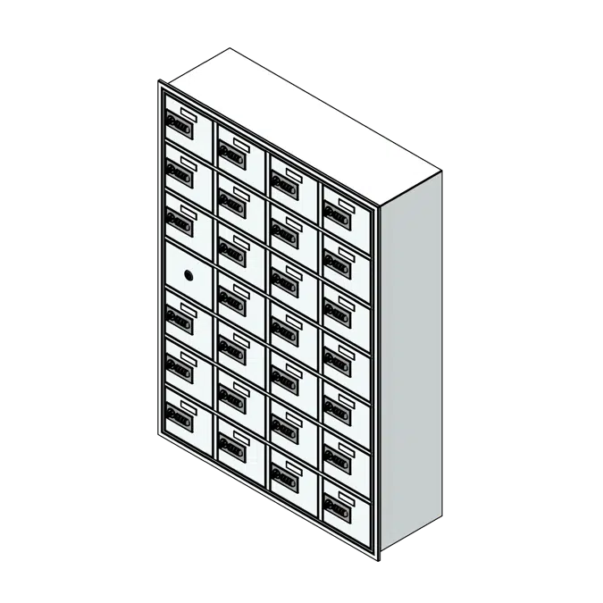 Recessed Cell Phone Aluminum Locker