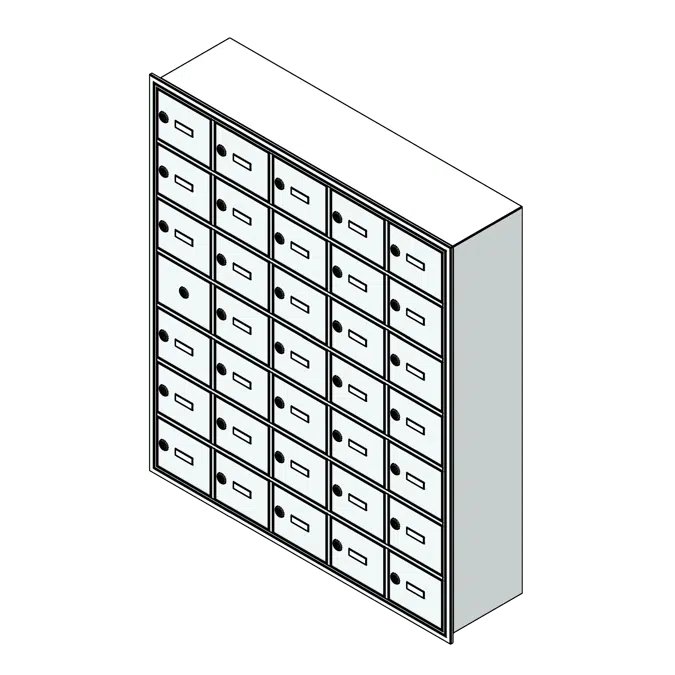 Recessed Cell Phone Aluminum Locker