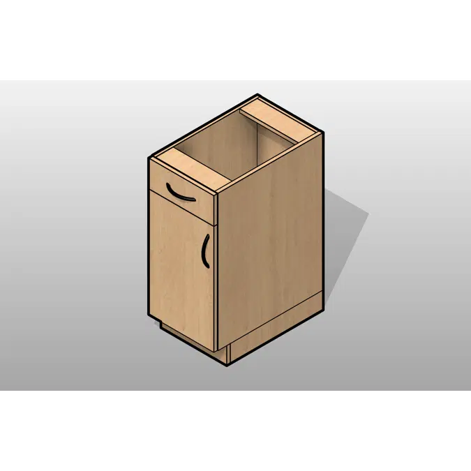 1 Door 1 Drawer Laminate Base Cabinet