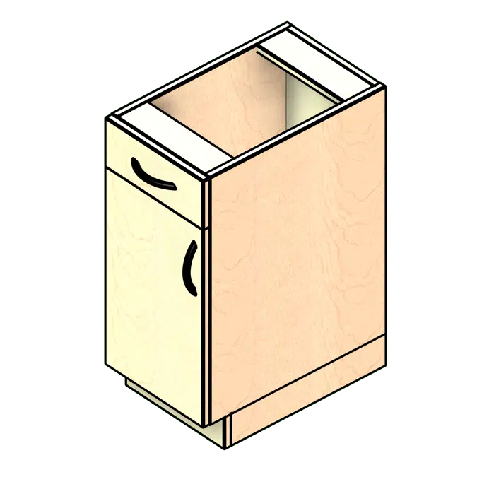 1 Door 1 Drawer Laminate Base Cabinet