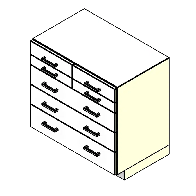 Drawers Steel Lab Base Cabinet