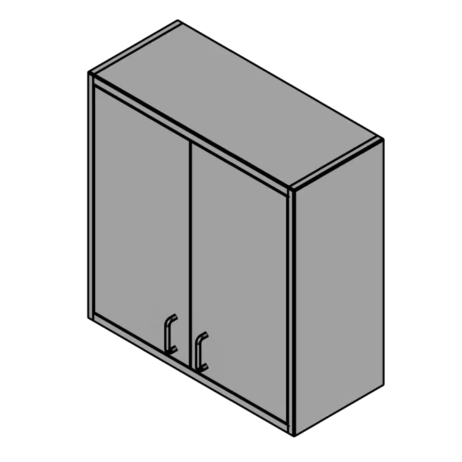 2 Door Stainless Steel Wall Cabinet