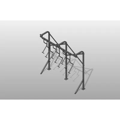 Image for Sliding Hook - Floor Mount Steel Bike Rack