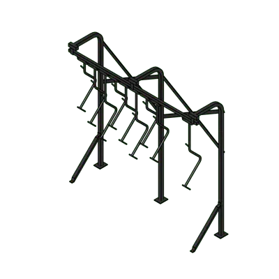 afbeelding voor Sliding Hook - Floor Mount Steel Bike Rack