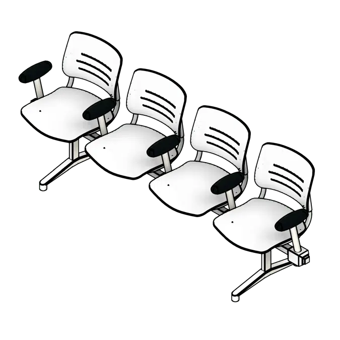 Lounge Armrests Polypropylene Seating