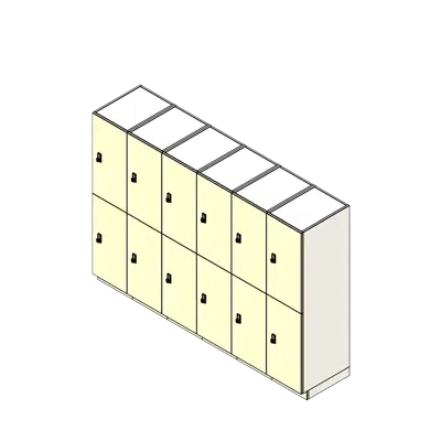 kuva kohteelle 2 Tier - 18"W x 24"D Column Laminate Day Lockers