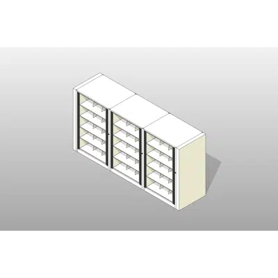 afbeelding voor Legal-3 Cabinets-5 Tier-Shelves Steel Rotary File