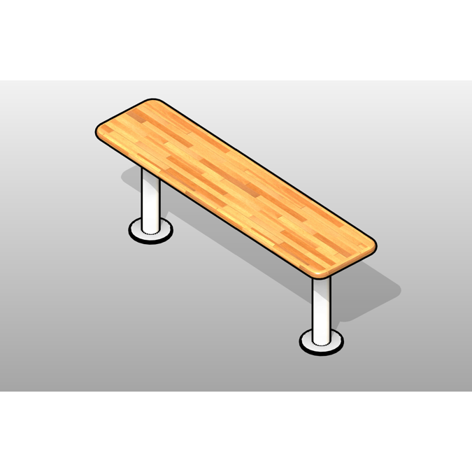 BIM objects Free download! Standard Kit Locker Bench BIMobject