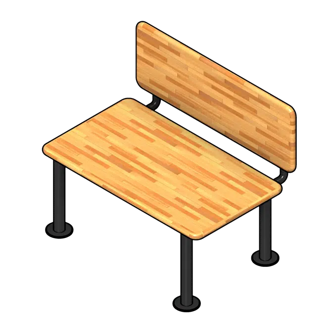 Freestanding ADA Locker Bench