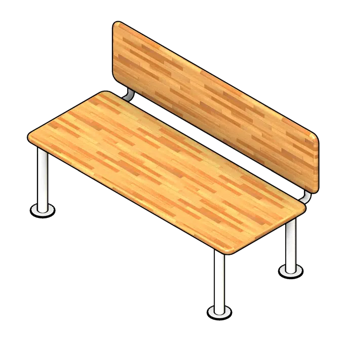 Freestanding ADA Locker Bench