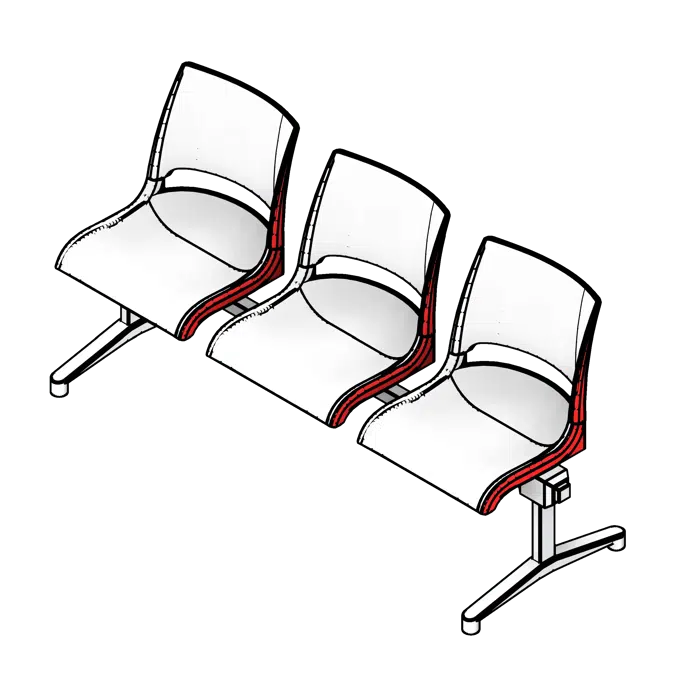 Tandem Polypropylene Seating