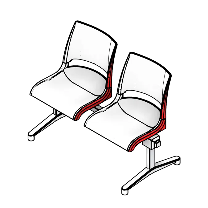Tandem Polypropylene Seating