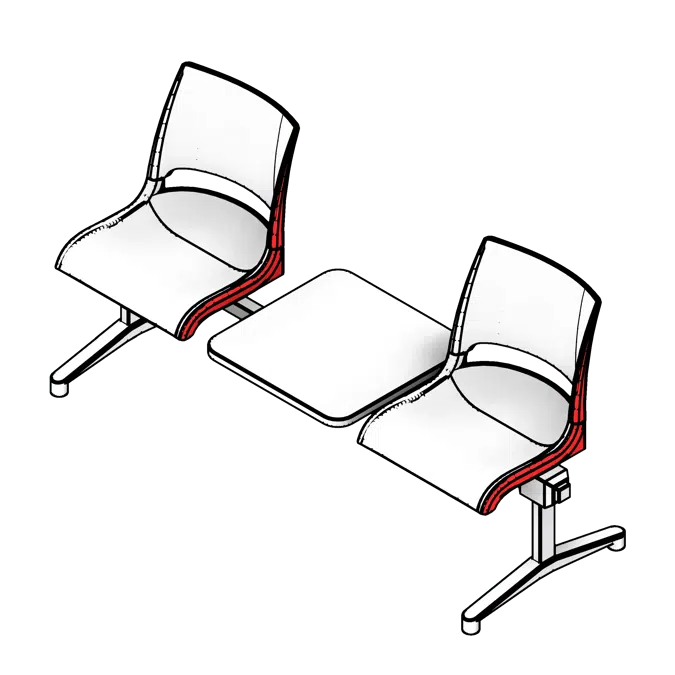 Tandem Polypropylene Seating