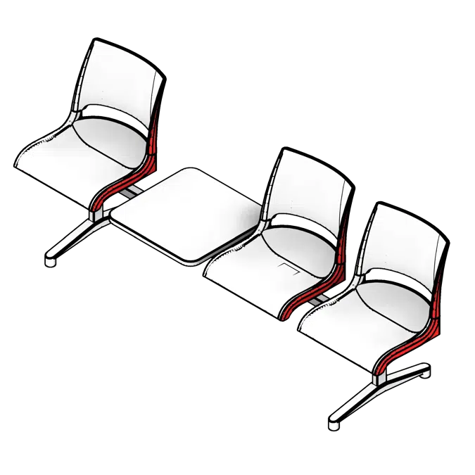 Tandem Polypropylene Seating