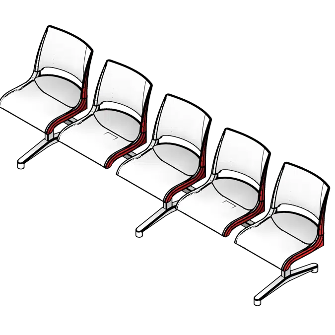 Tandem Polypropylene Seating