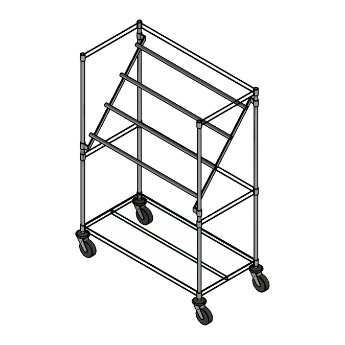 Sterile Wrap Cart Wire Shelving