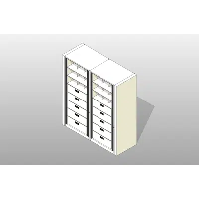 Image for Legal-2 Cabinets-8 Tier-Drawers Steel Rotary File
