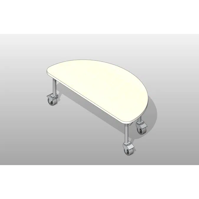 BIM objects - Free download! Half Circle Table Classroom Table | BIMobject