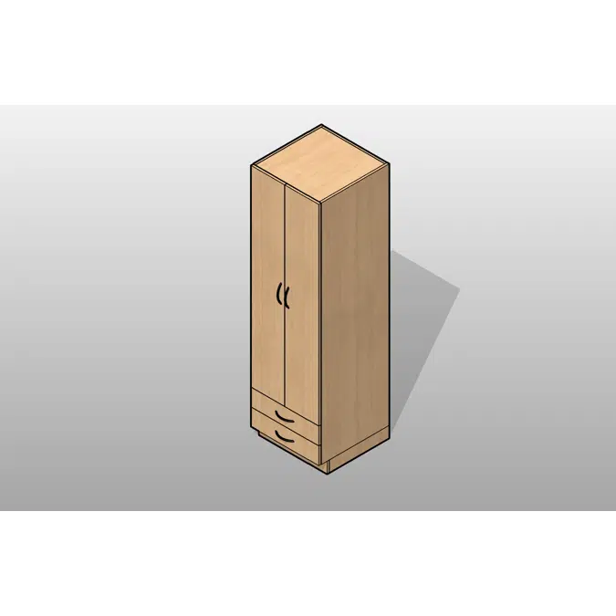 2 Door 2 Drawer Laminate Storage Cabinet