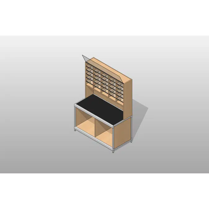 BIM objects - Free download! 05' Wide - Option 02 Mail Room | BIMobject