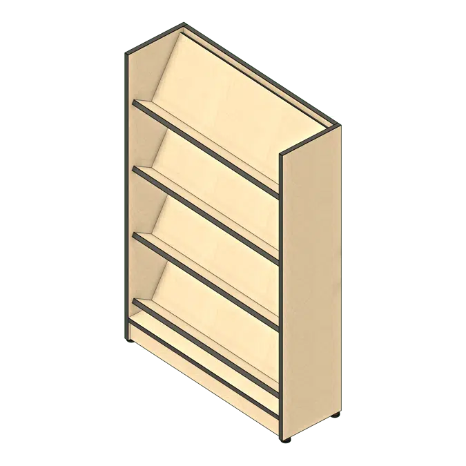 BIM objects - Free download! Angled Shelving Magazine Storage | BIMobject