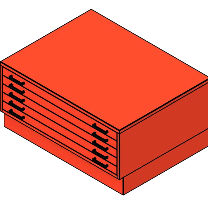 Flat Drawers Blueprint Storage