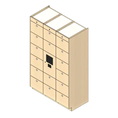 Image for 16 Total Openings Laminate Smart Locker