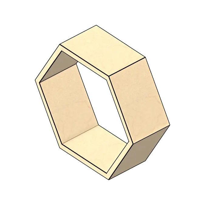 Hexagonal Wall Mounted Shelving