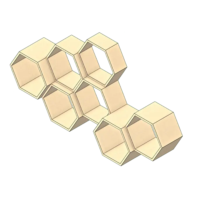 Hexagonal Wall Mounted Shelving
