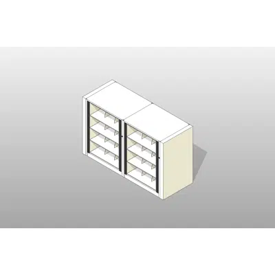 Image for Legal-2 Cabinets-4 Tier-Shelves Steel Rotary File