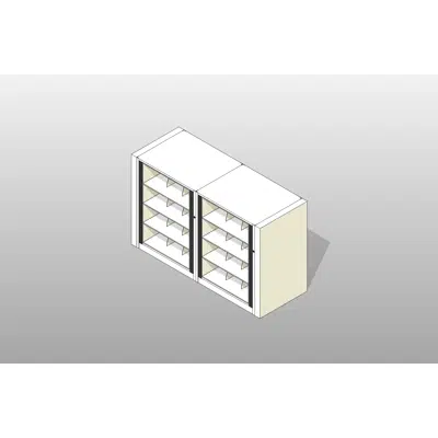 afbeelding voor Legal-2 Cabinets-4 Tier-Shelves Steel Rotary File