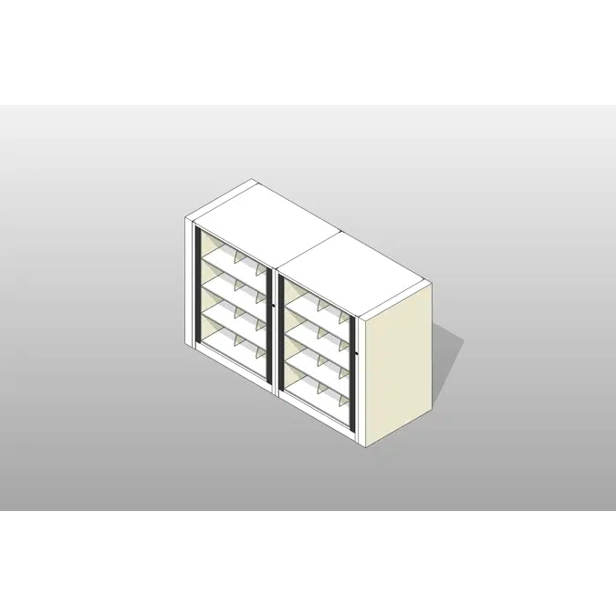 Legal-2 Cabinets-4 Tier-Shelves Steel Rotary File