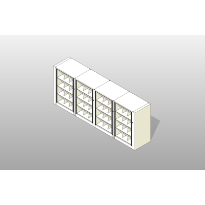 Image for Letter-4 Cabinets-4 Tier-Shelves Steel Rotary File