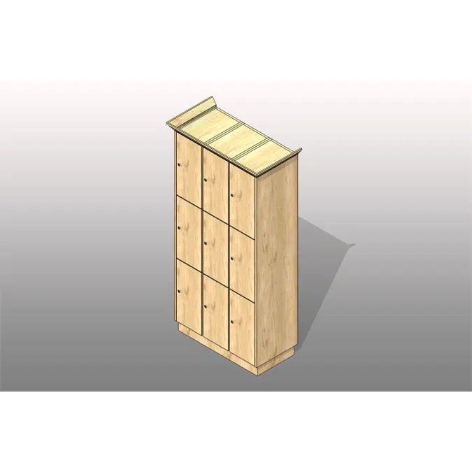 Tiered Club Wood Locker
