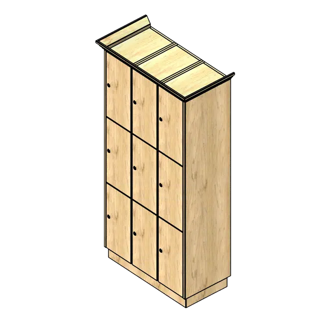 Tiered Club Wood Locker