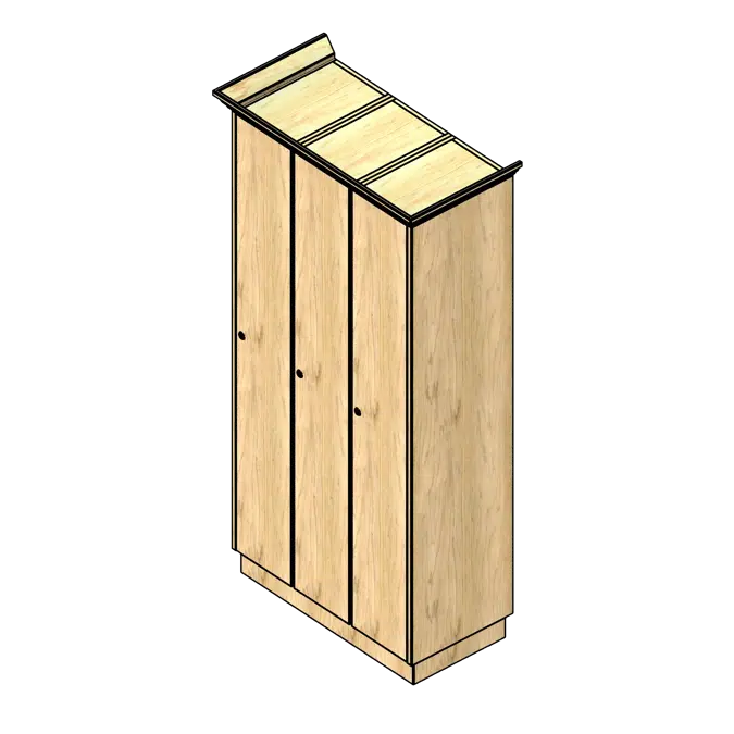 Tiered Club Wood Locker