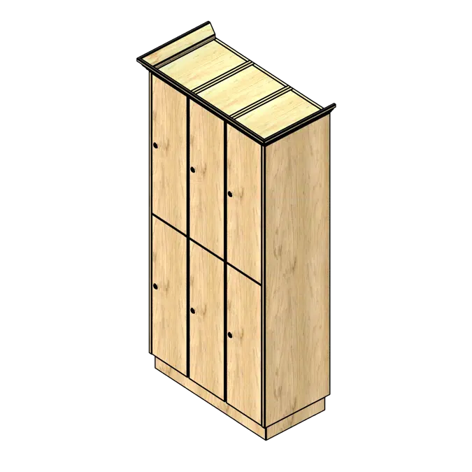 Tiered Club Wood Locker