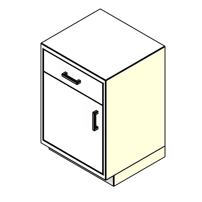 Drawers and Doors Steel Lab Base Cabinet