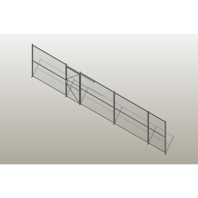 Image for 40LF - 4' Sliding Door 1 Sided Wire Partition