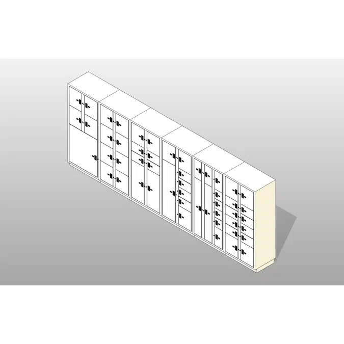 6 Columns-51 Total Openings Steel Evidence Locker