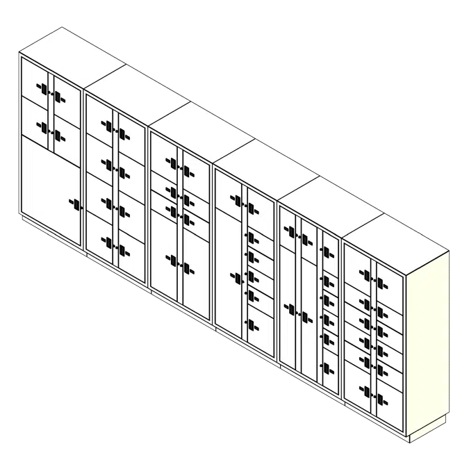 6 Columns-51 Total Openings Steel Evidence Locker