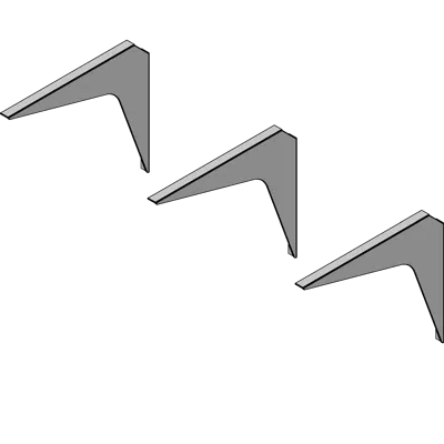 Image for Countertop Support Steel Bracket Array