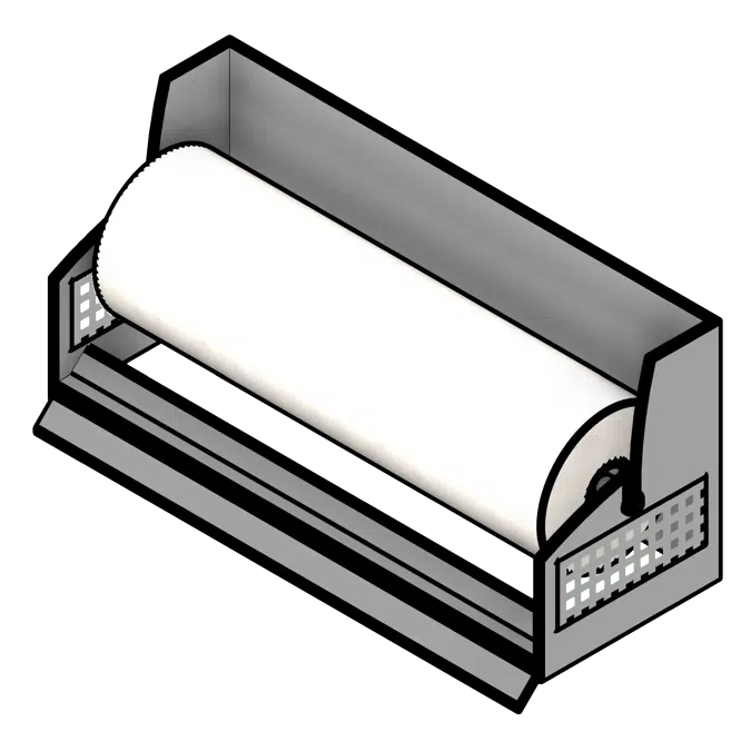 BIM objects - Free download! Paper Roll Wall Mounted Dispenser | BIMobject