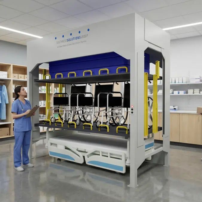 Side Load Hospital Bed Stacker