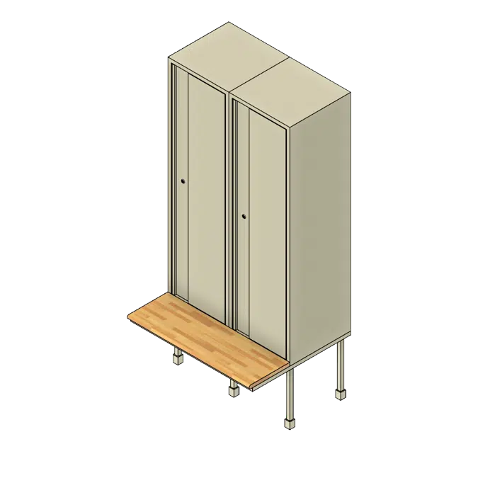 Elevated Bench Metal Locker