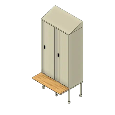 Image for Elevated Bench Metal Locker