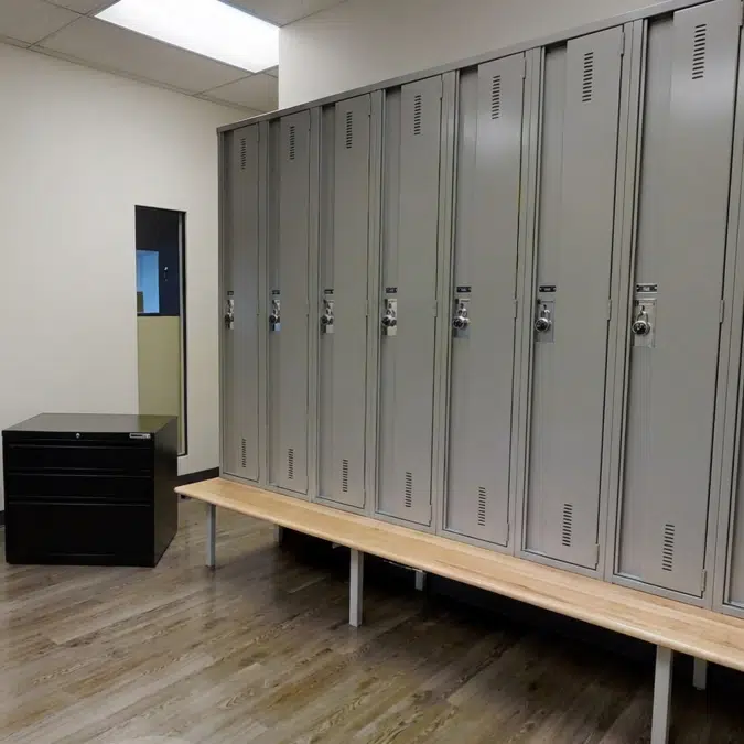 Elevated Bench Metal Locker
