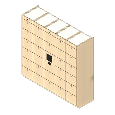 Image for 28 Total Openings Laminate Smart Locker