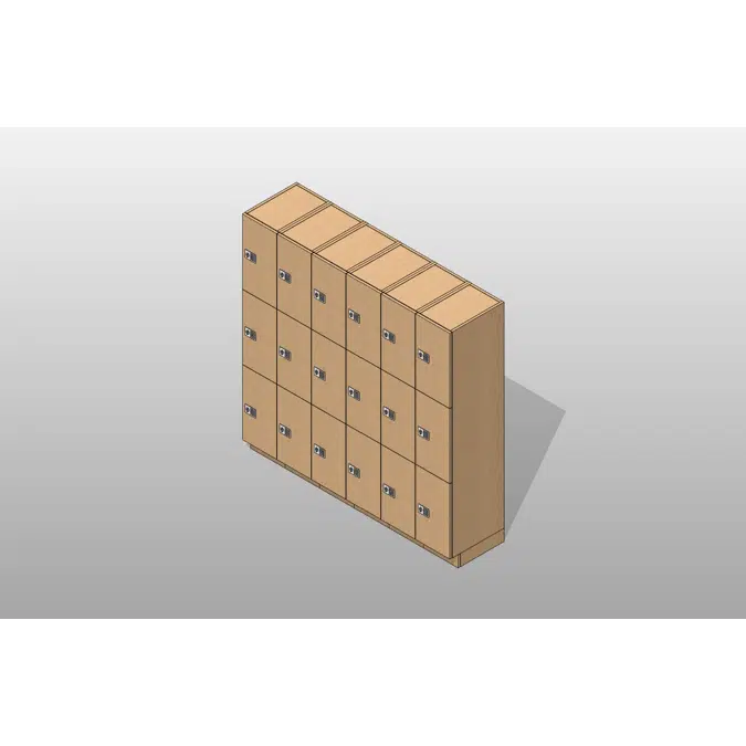 3 Tier - 12"W x 18"D Column Laminate Day Lockers