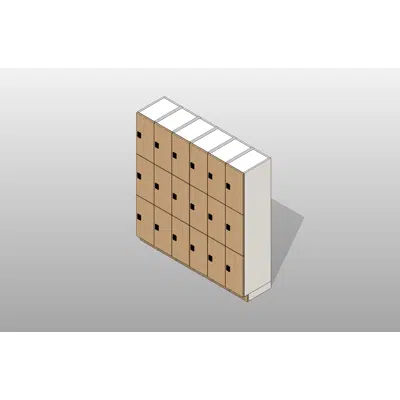 Image for 3 Tier - 12"W x 18"D Column Laminate Day Lockers